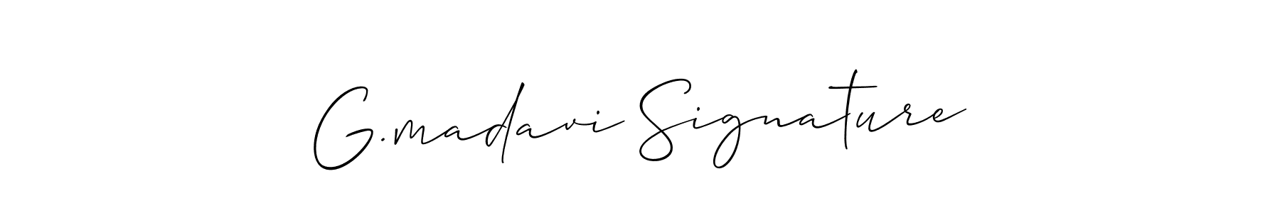 Make a beautiful signature design for name G.madavi Signature. With this signature (Allison_Script) style, you can create a handwritten signature for free. G.madavi Signature signature style 2 images and pictures png