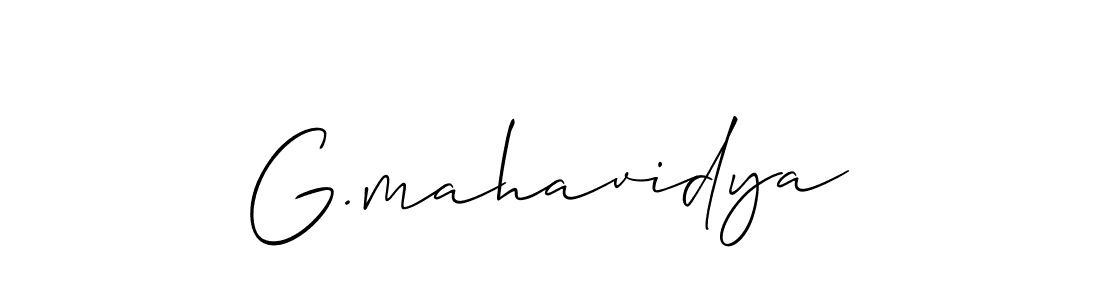 How to make G.mahavidya signature? Allison_Script is a professional autograph style. Create handwritten signature for G.mahavidya name. G.mahavidya signature style 2 images and pictures png