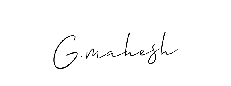 Allison_Script is a professional signature style that is perfect for those who want to add a touch of class to their signature. It is also a great choice for those who want to make their signature more unique. Get G.mahesh name to fancy signature for free. G.mahesh signature style 2 images and pictures png