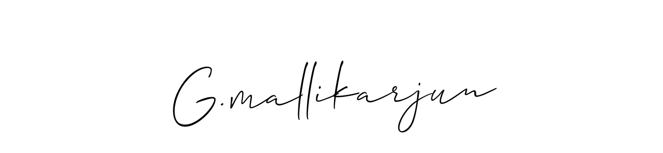 You should practise on your own different ways (Allison_Script) to write your name (G.mallikarjun) in signature. don't let someone else do it for you. G.mallikarjun signature style 2 images and pictures png