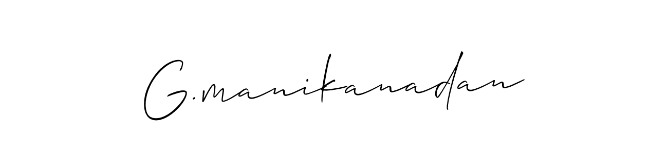 Design your own signature with our free online signature maker. With this signature software, you can create a handwritten (Allison_Script) signature for name G.manikanadan. G.manikanadan signature style 2 images and pictures png