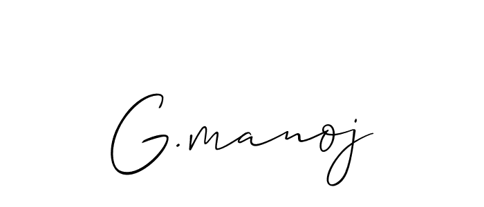 Make a short G.manoj signature style. Manage your documents anywhere anytime using Allison_Script. Create and add eSignatures, submit forms, share and send files easily. G.manoj signature style 2 images and pictures png