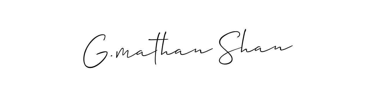 How to Draw G.mathan Shan signature style? Allison_Script is a latest design signature styles for name G.mathan Shan. G.mathan Shan signature style 2 images and pictures png