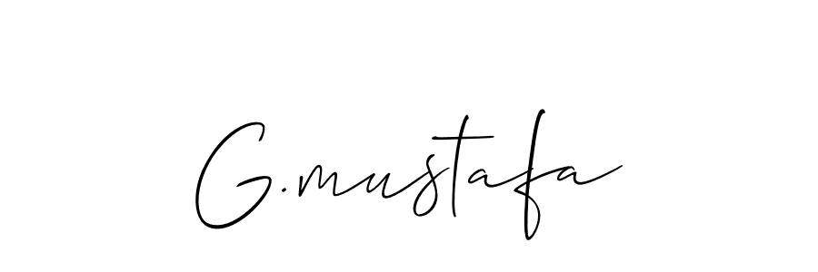 The best way (Allison_Script) to make a short signature is to pick only two or three words in your name. The name G.mustafa include a total of six letters. For converting this name. G.mustafa signature style 2 images and pictures png