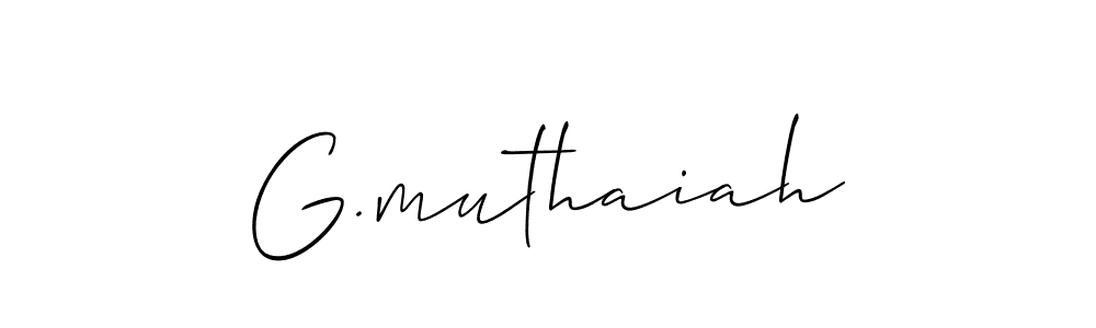 Design your own signature with our free online signature maker. With this signature software, you can create a handwritten (Allison_Script) signature for name G.muthaiah. G.muthaiah signature style 2 images and pictures png