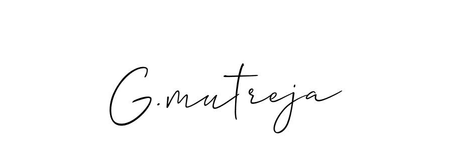 Also we have G.mutreja name is the best signature style. Create professional handwritten signature collection using Allison_Script autograph style. G.mutreja signature style 2 images and pictures png