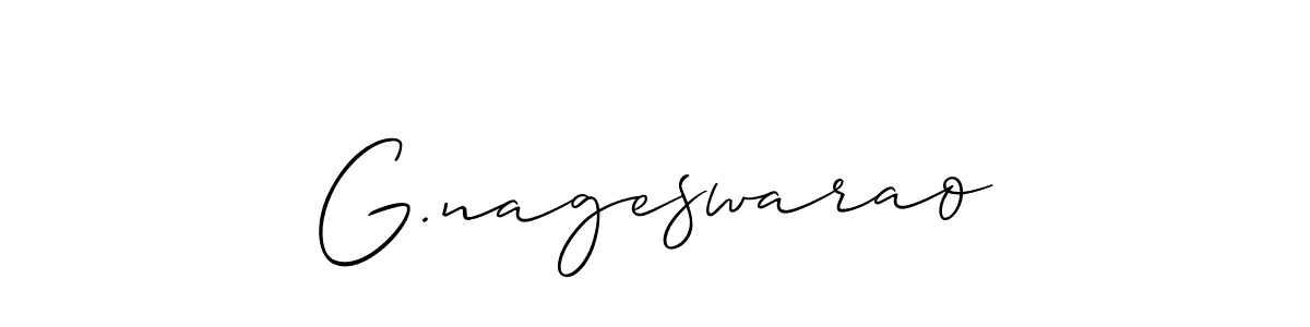 Use a signature maker to create a handwritten signature online. With this signature software, you can design (Allison_Script) your own signature for name G.nageswarao. G.nageswarao signature style 2 images and pictures png