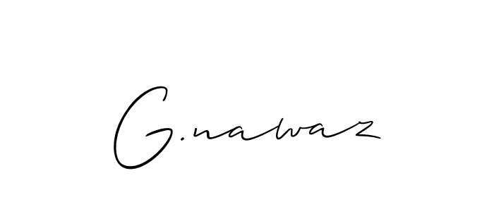 You should practise on your own different ways (Allison_Script) to write your name (G.nawaz) in signature. don't let someone else do it for you. G.nawaz signature style 2 images and pictures png