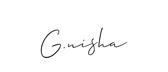 Best and Professional Signature Style for G.nisha. Allison_Script Best Signature Style Collection. G.nisha signature style 2 images and pictures png