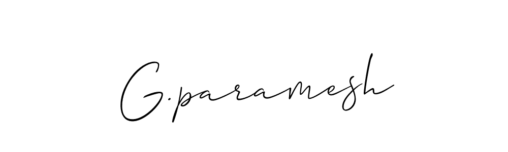 if you are searching for the best signature style for your name G.paramesh. so please give up your signature search. here we have designed multiple signature styles  using Allison_Script. G.paramesh signature style 2 images and pictures png