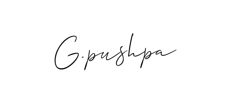 Best and Professional Signature Style for G.pushpa. Allison_Script Best Signature Style Collection. G.pushpa signature style 2 images and pictures png