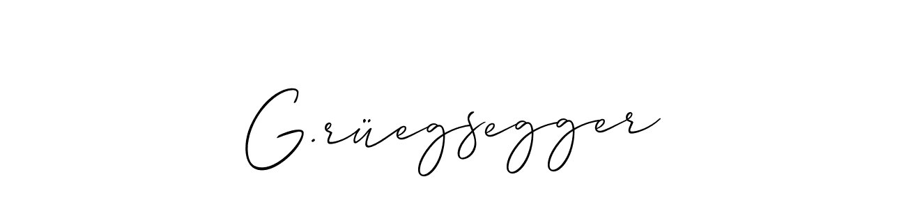 Make a beautiful signature design for name G.rüegsegger. Use this online signature maker to create a handwritten signature for free. G.rüegsegger signature style 2 images and pictures png