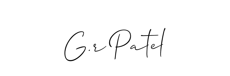 G.r Patel stylish signature style. Best Handwritten Sign (Allison_Script) for my name. Handwritten Signature Collection Ideas for my name G.r Patel. G.r Patel signature style 2 images and pictures png