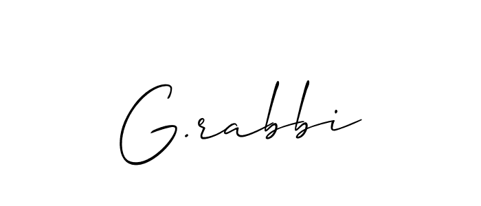 You should practise on your own different ways (Allison_Script) to write your name (G.rabbi) in signature. don't let someone else do it for you. G.rabbi signature style 2 images and pictures png