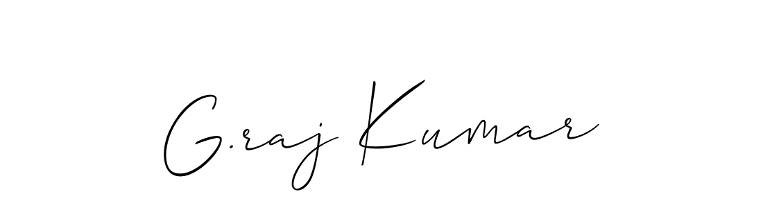 How to make G.raj Kumar name signature. Use Allison_Script style for creating short signs online. This is the latest handwritten sign. G.raj Kumar signature style 2 images and pictures png