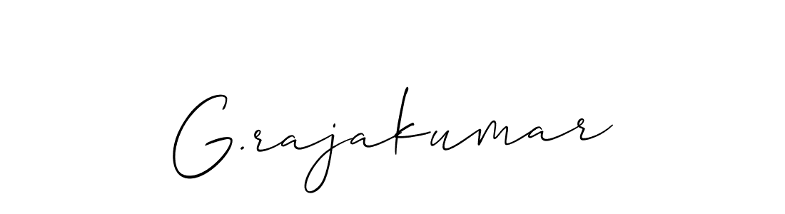 Also we have G.rajakumar name is the best signature style. Create professional handwritten signature collection using Allison_Script autograph style. G.rajakumar signature style 2 images and pictures png