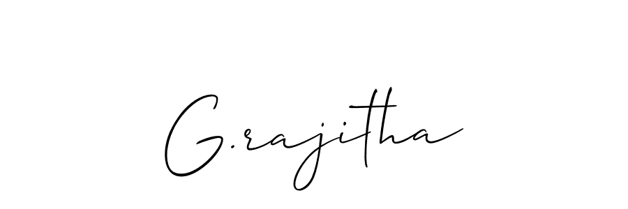 Create a beautiful signature design for name G.rajitha. With this signature (Allison_Script) fonts, you can make a handwritten signature for free. G.rajitha signature style 2 images and pictures png