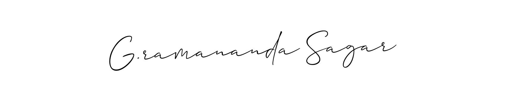 How to make G.ramananda Sagar signature? Allison_Script is a professional autograph style. Create handwritten signature for G.ramananda Sagar name. G.ramananda Sagar signature style 2 images and pictures png