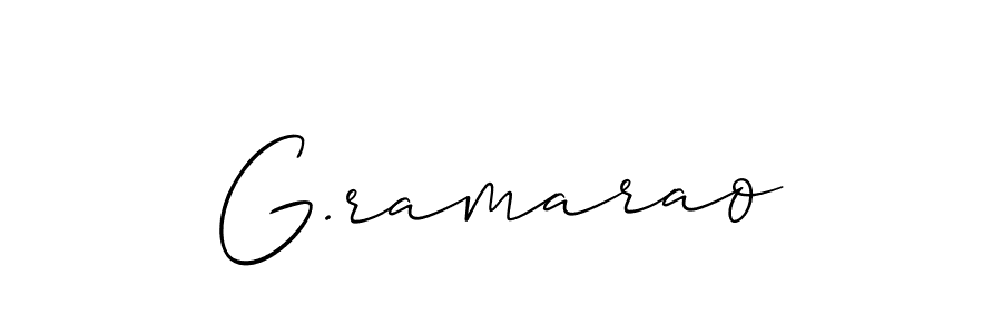 Design your own signature with our free online signature maker. With this signature software, you can create a handwritten (Allison_Script) signature for name G.ramarao. G.ramarao signature style 2 images and pictures png