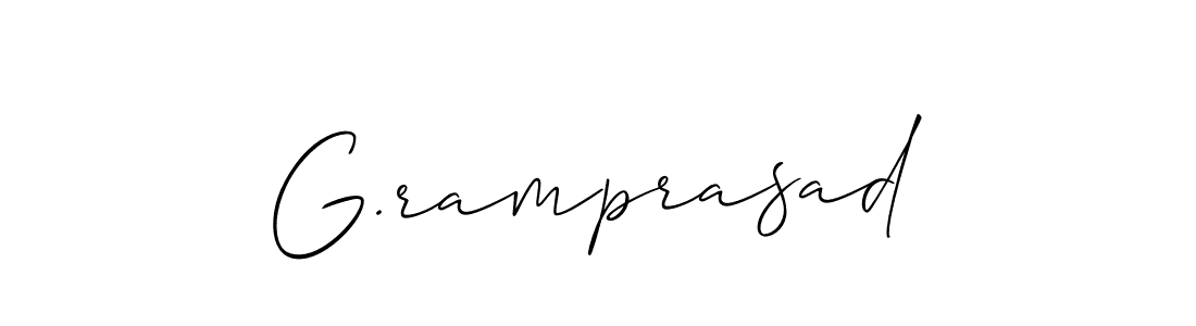 It looks lik you need a new signature style for name G.ramprasad. Design unique handwritten (Allison_Script) signature with our free signature maker in just a few clicks. G.ramprasad signature style 2 images and pictures png