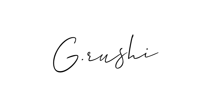 G.rushi stylish signature style. Best Handwritten Sign (Allison_Script) for my name. Handwritten Signature Collection Ideas for my name G.rushi. G.rushi signature style 2 images and pictures png