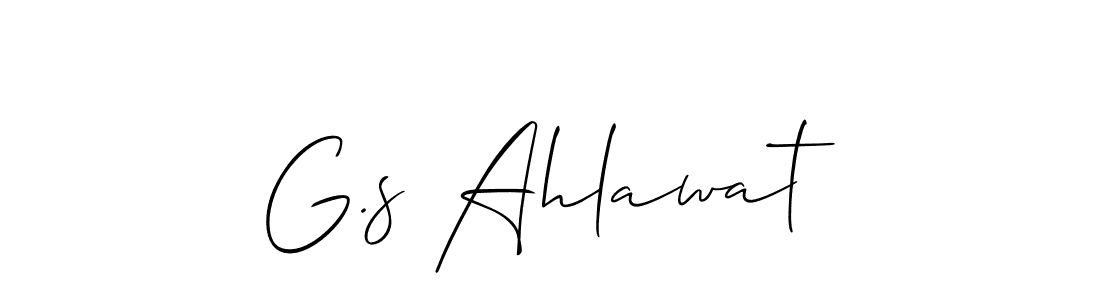 It looks lik you need a new signature style for name G.s Ahlawat. Design unique handwritten (Allison_Script) signature with our free signature maker in just a few clicks. G.s Ahlawat signature style 2 images and pictures png