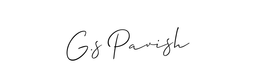 How to make G.s Pavish signature? Allison_Script is a professional autograph style. Create handwritten signature for G.s Pavish name. G.s Pavish signature style 2 images and pictures png