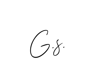 How to make G.s. signature? Allison_Script is a professional autograph style. Create handwritten signature for G.s. name. G.s. signature style 2 images and pictures png