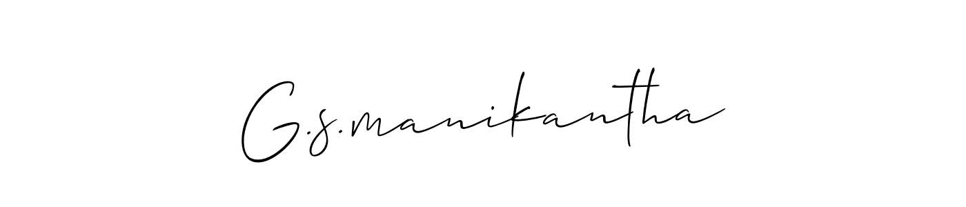You should practise on your own different ways (Allison_Script) to write your name (G.s.manikantha) in signature. don't let someone else do it for you. G.s.manikantha signature style 2 images and pictures png