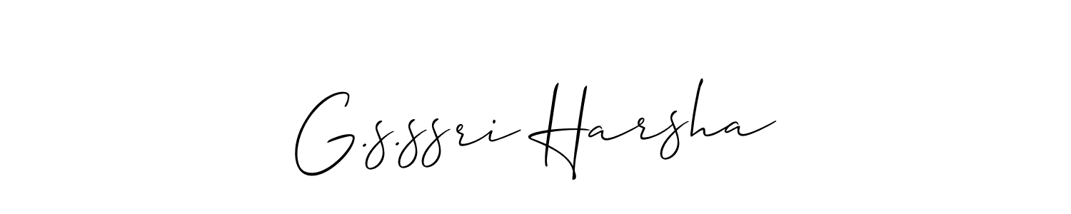 Make a short G.s.ssri Harsha signature style. Manage your documents anywhere anytime using Allison_Script. Create and add eSignatures, submit forms, share and send files easily. G.s.ssri Harsha signature style 2 images and pictures png