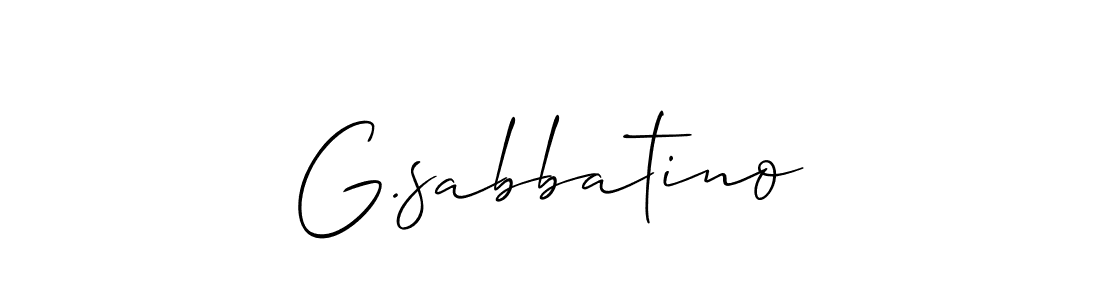The best way (Allison_Script) to make a short signature is to pick only two or three words in your name. The name G.sabbatino include a total of six letters. For converting this name. G.sabbatino signature style 2 images and pictures png