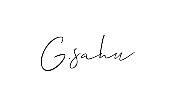 Use a signature maker to create a handwritten signature online. With this signature software, you can design (Allison_Script) your own signature for name G.sahu. G.sahu signature style 2 images and pictures png