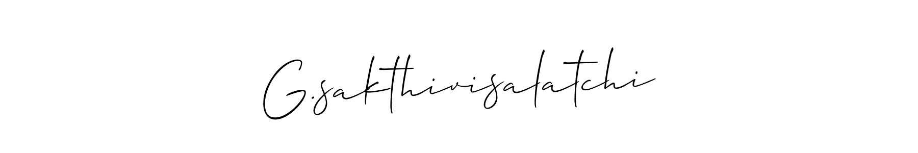 Make a short G.sakthivisalatchi signature style. Manage your documents anywhere anytime using Allison_Script. Create and add eSignatures, submit forms, share and send files easily. G.sakthivisalatchi signature style 2 images and pictures png
