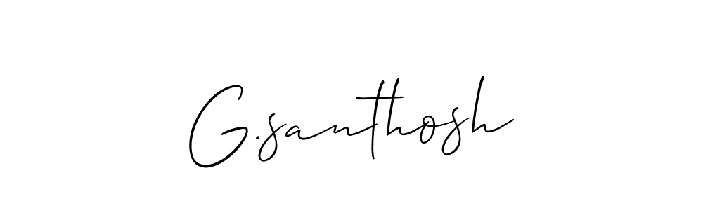 This is the best signature style for the G.santhosh name. Also you like these signature font (Allison_Script). Mix name signature. G.santhosh signature style 2 images and pictures png