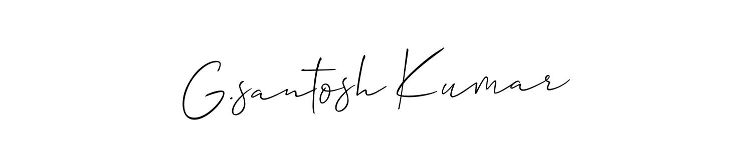 How to make G.santosh Kumar signature? Allison_Script is a professional autograph style. Create handwritten signature for G.santosh Kumar name. G.santosh Kumar signature style 2 images and pictures png