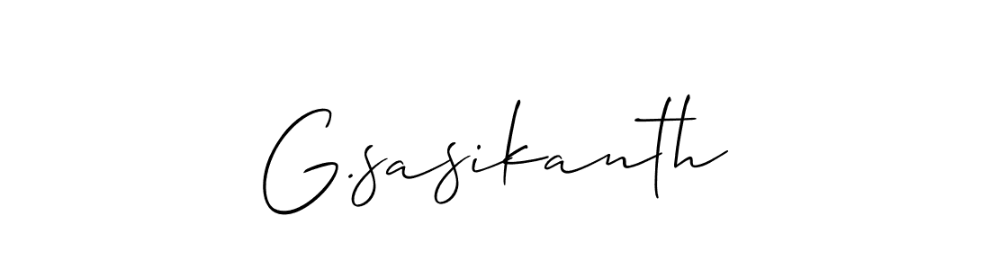 Make a beautiful signature design for name G.sasikanth. With this signature (Allison_Script) style, you can create a handwritten signature for free. G.sasikanth signature style 2 images and pictures png