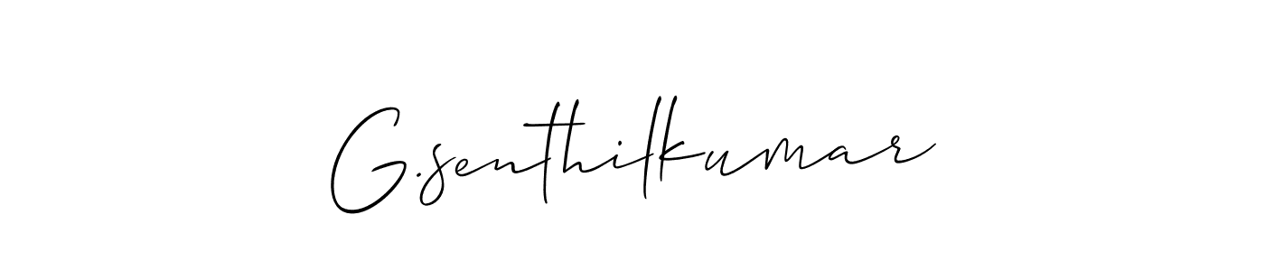How to make G.senthilkumar signature? Allison_Script is a professional autograph style. Create handwritten signature for G.senthilkumar name. G.senthilkumar signature style 2 images and pictures png