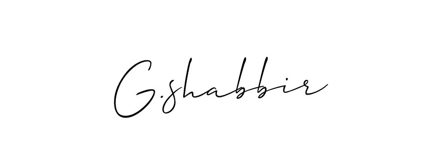 Create a beautiful signature design for name G.shabbir. With this signature (Allison_Script) fonts, you can make a handwritten signature for free. G.shabbir signature style 2 images and pictures png