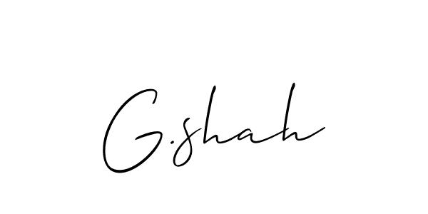 Design your own signature with our free online signature maker. With this signature software, you can create a handwritten (Allison_Script) signature for name G.shah. G.shah signature style 2 images and pictures png