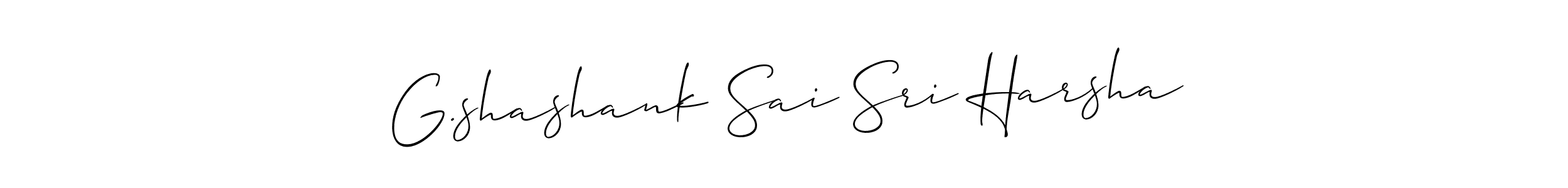 Create a beautiful signature design for name G.shashank Sai Sri Harsha. With this signature (Allison_Script) fonts, you can make a handwritten signature for free. G.shashank Sai Sri Harsha signature style 2 images and pictures png