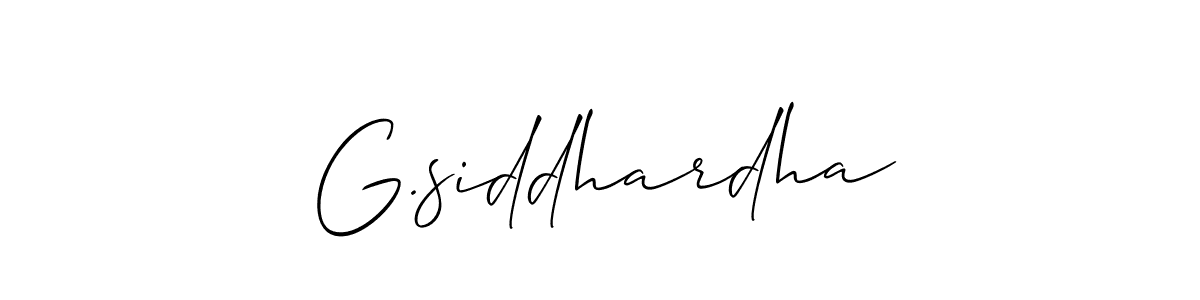 How to make G.siddhardha name signature. Use Allison_Script style for creating short signs online. This is the latest handwritten sign. G.siddhardha signature style 2 images and pictures png