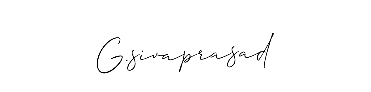 Create a beautiful signature design for name G.sivaprasad. With this signature (Allison_Script) fonts, you can make a handwritten signature for free. G.sivaprasad signature style 2 images and pictures png