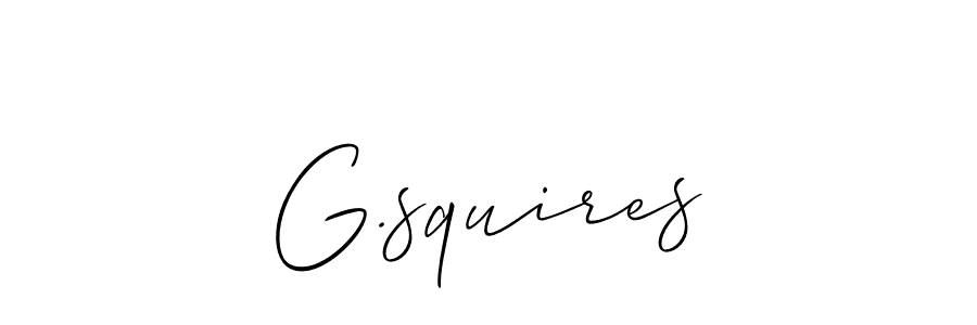 Also we have G.squires name is the best signature style. Create professional handwritten signature collection using Allison_Script autograph style. G.squires signature style 2 images and pictures png