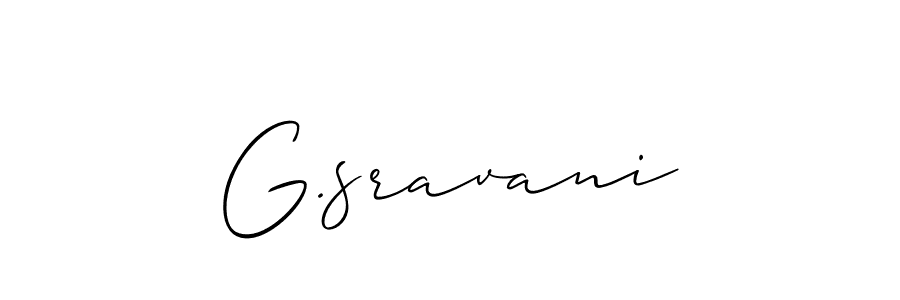 Create a beautiful signature design for name G.sravani. With this signature (Allison_Script) fonts, you can make a handwritten signature for free. G.sravani signature style 2 images and pictures png