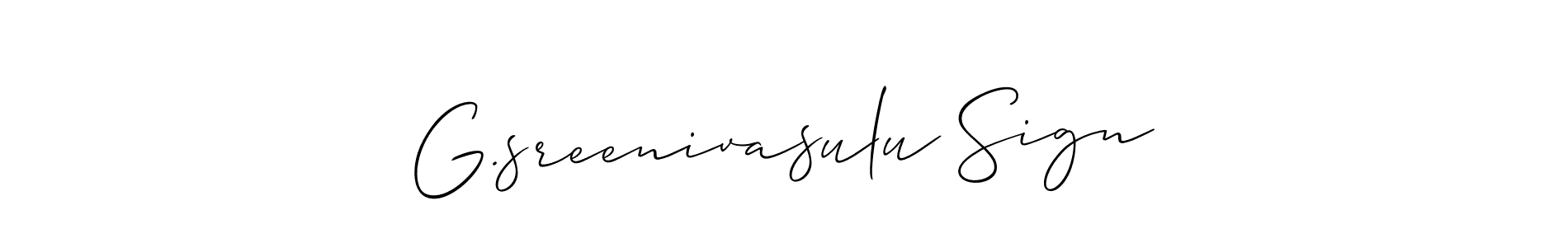 It looks lik you need a new signature style for name G.sreenivasulu Sign. Design unique handwritten (Allison_Script) signature with our free signature maker in just a few clicks. G.sreenivasulu Sign signature style 2 images and pictures png