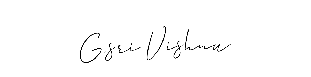 Also we have G.sri Vishnu name is the best signature style. Create professional handwritten signature collection using Allison_Script autograph style. G.sri Vishnu signature style 2 images and pictures png