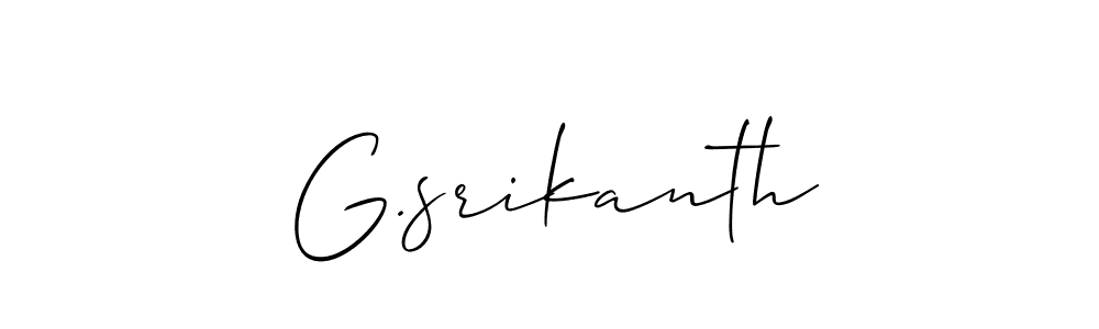 Make a short G.srikanth signature style. Manage your documents anywhere anytime using Allison_Script. Create and add eSignatures, submit forms, share and send files easily. G.srikanth signature style 2 images and pictures png