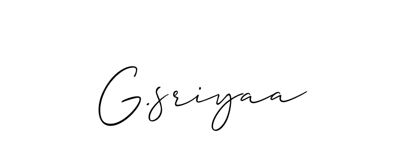 You should practise on your own different ways (Allison_Script) to write your name (G.sriyaa) in signature. don't let someone else do it for you. G.sriyaa signature style 2 images and pictures png