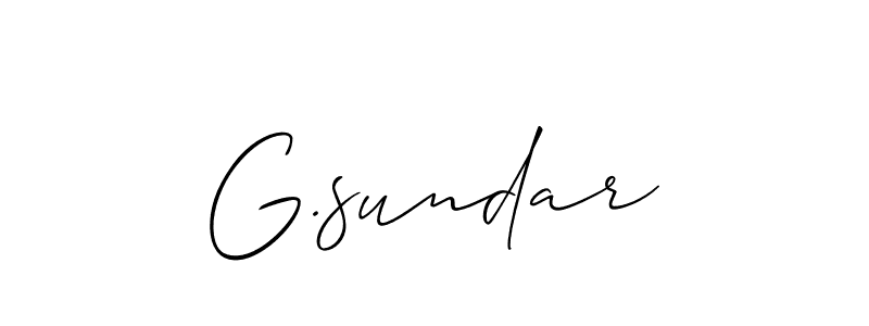 G.sundar stylish signature style. Best Handwritten Sign (Allison_Script) for my name. Handwritten Signature Collection Ideas for my name G.sundar. G.sundar signature style 2 images and pictures png