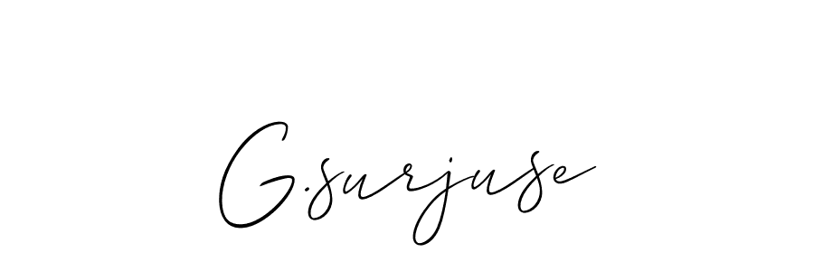 How to make G.surjuse name signature. Use Allison_Script style for creating short signs online. This is the latest handwritten sign. G.surjuse signature style 2 images and pictures png